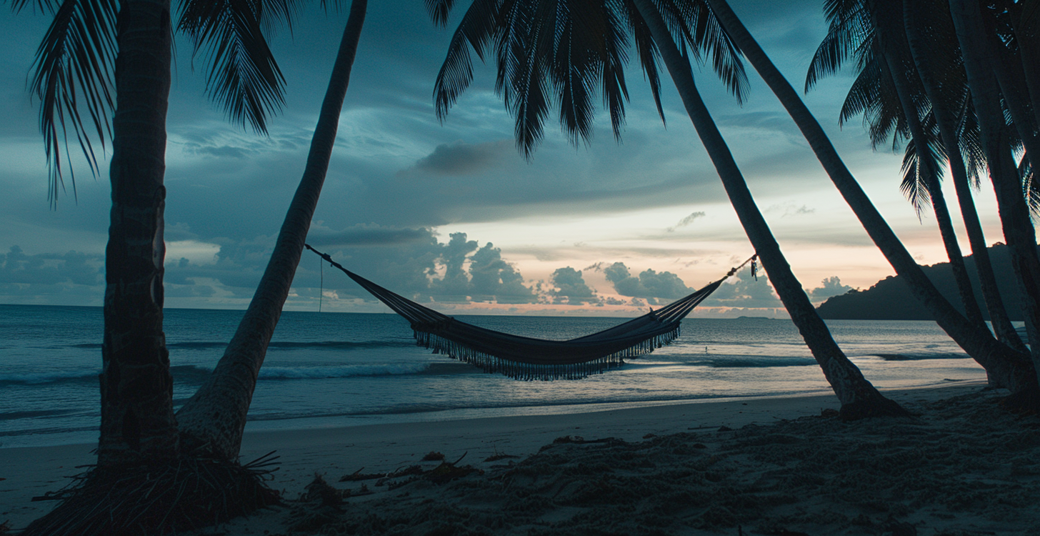 jimmymc_09280_deserted_beach_under_fading_light_a_lone_hammoc_83bc6783-97e3-4b9d-98eb-18859275ec74_1